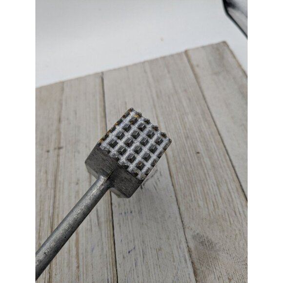Elpo Aluminum #1 Meat Tenderizer Double Textured Sides 8 3/4" Japan - Picture 7 of 9